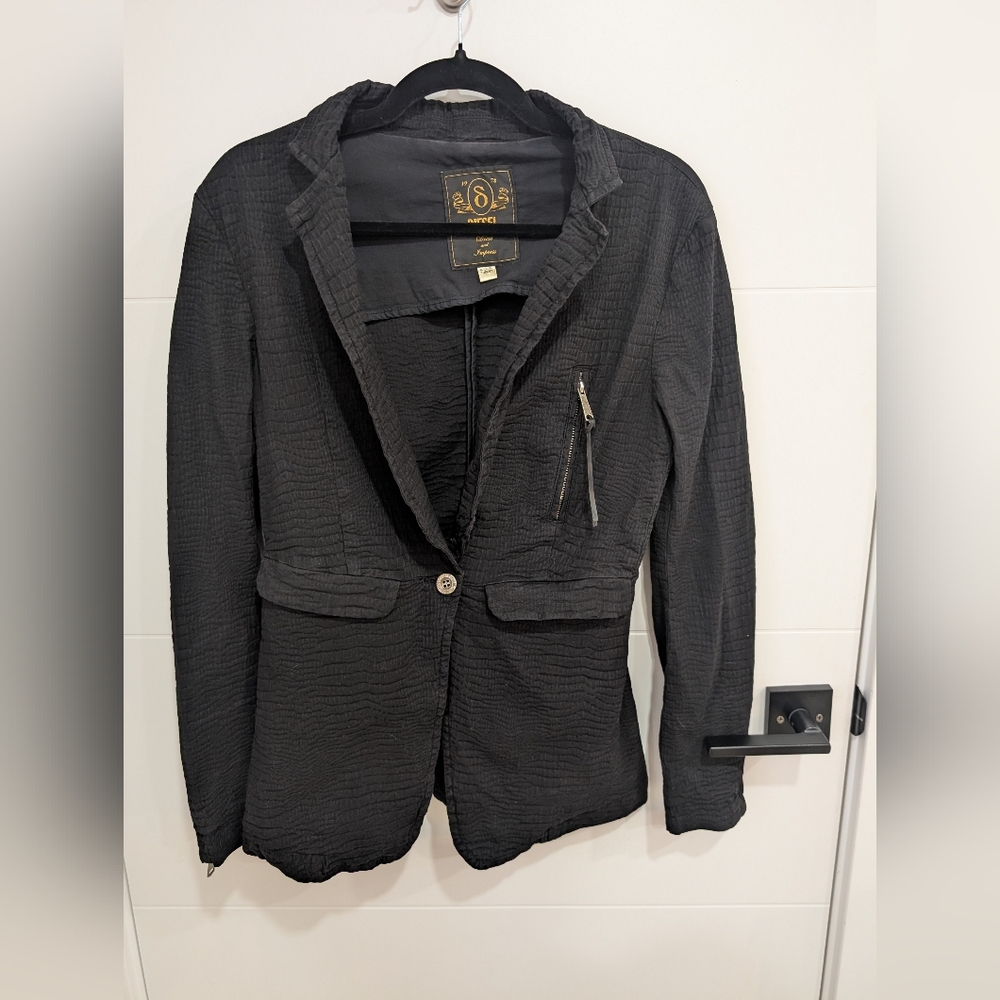 Diesel Single Button Blazer Black Size Small